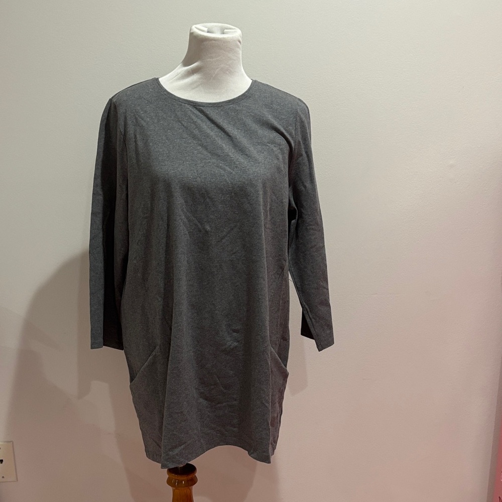 Eileen Fisher Charcoal Long Sleeve Dress